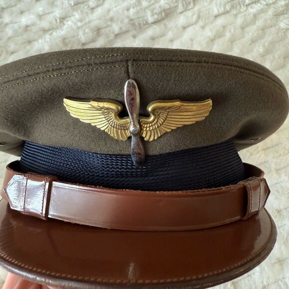 WWII US Army Military Army Air Corps Cadet Hat - Picture 11 of 12